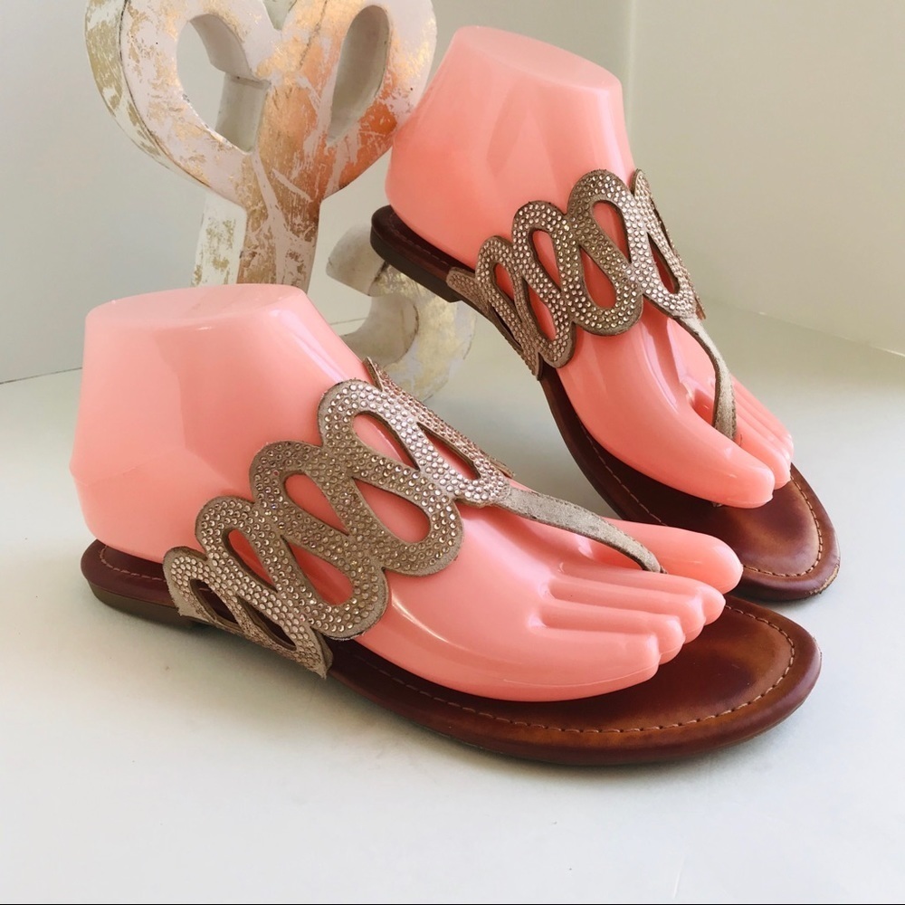 Jessica Simpson Thong Flat Sandals with crystals